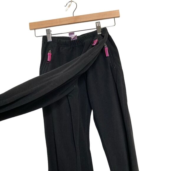 REI Lot Of 2 Girls Black Fleece Sweatpants Warmup Elastic Waist XS 6-7 - Picture 3 of 13